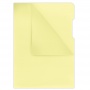 L-Shaped Pockets DONAU, type L, PP, A4, cristal, 180 micron, yellow