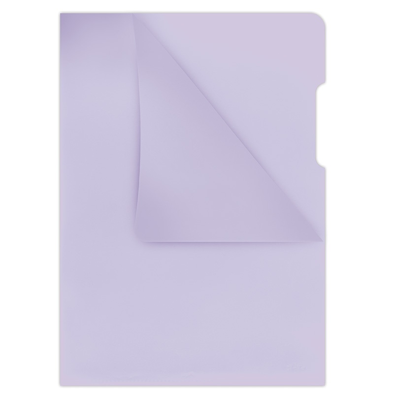 L-Shaped Pockets type L PP A4 cristal 180 micron purple