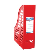 Mesh Magazine File Rack PP A4 foldable red