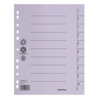 Dividers DONAU, cardboard, A4, 235x300mm, 1-10, 10 sheets, grey