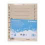 Dividers DONAU, cardboard, A4, 235x300mm, 1-10, 10 sheets, light brown