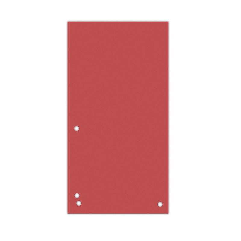 Przekładki DONAU, karton, 1/3 A4, 235x105mm, 100szt., czerwone, Przekładki kartonowe, Archiwizacja dokumentów
