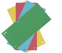 Dividers DONAU, cardboard, 1/3 A4, 235x105mm, 100pcs, assorted colours