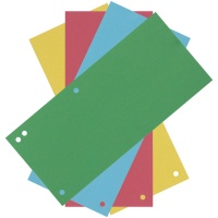 Dividers DONAU, cardboard, 1/3 A4, 235x105mm, 100pcs, assorted colours