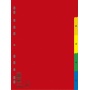Przekładki DONAU,  PP,  A4,  230x297mm,  1-5,  5 kart,  mix kolorów
