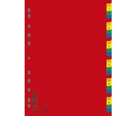 Dividers DONAU, PP, A4, 230x297mm, 1-31, 31 sheets, assorted colours
