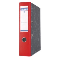 Segregator Marble PP-karton A4/75mm czerwony, Segregatory kartonowe, Archiwizacja dokumentów