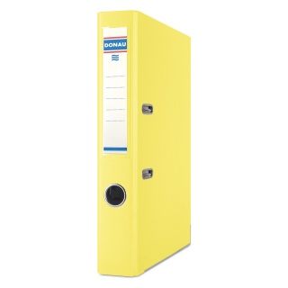 Segregator DONAU Premium-S, PP, A4/50mm, żółty, Segregatory polipropylenowe, Archiwizacja dokumentów