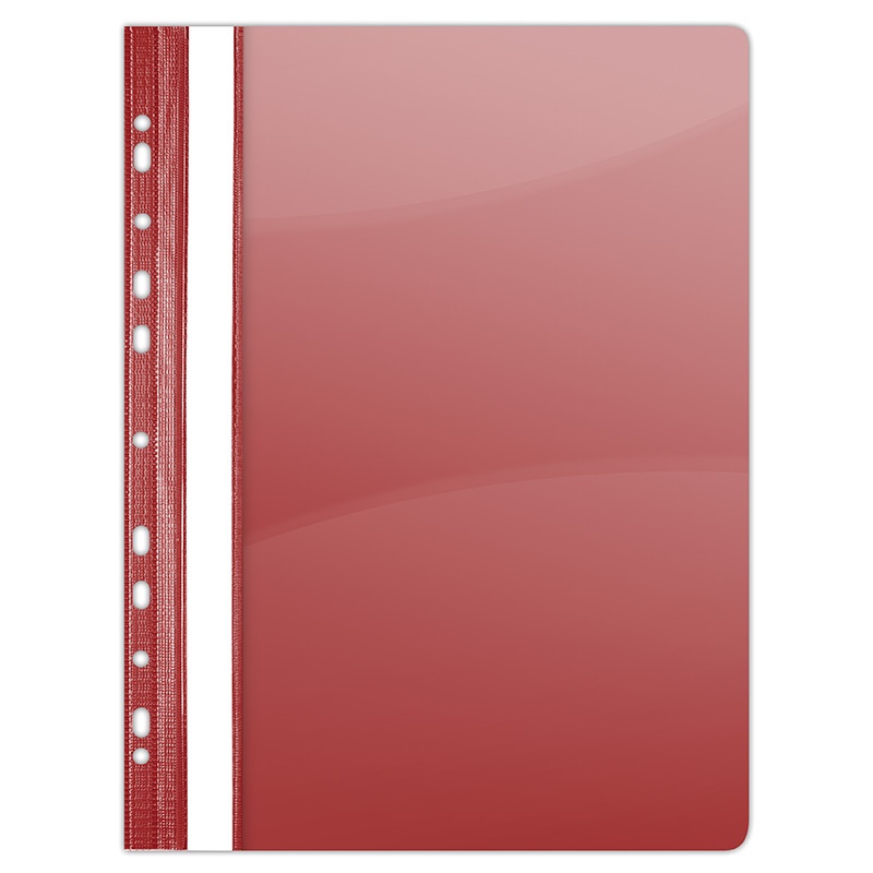 Report File DONAU, PVC, A4, hard, 150/160 micron, perforated, red