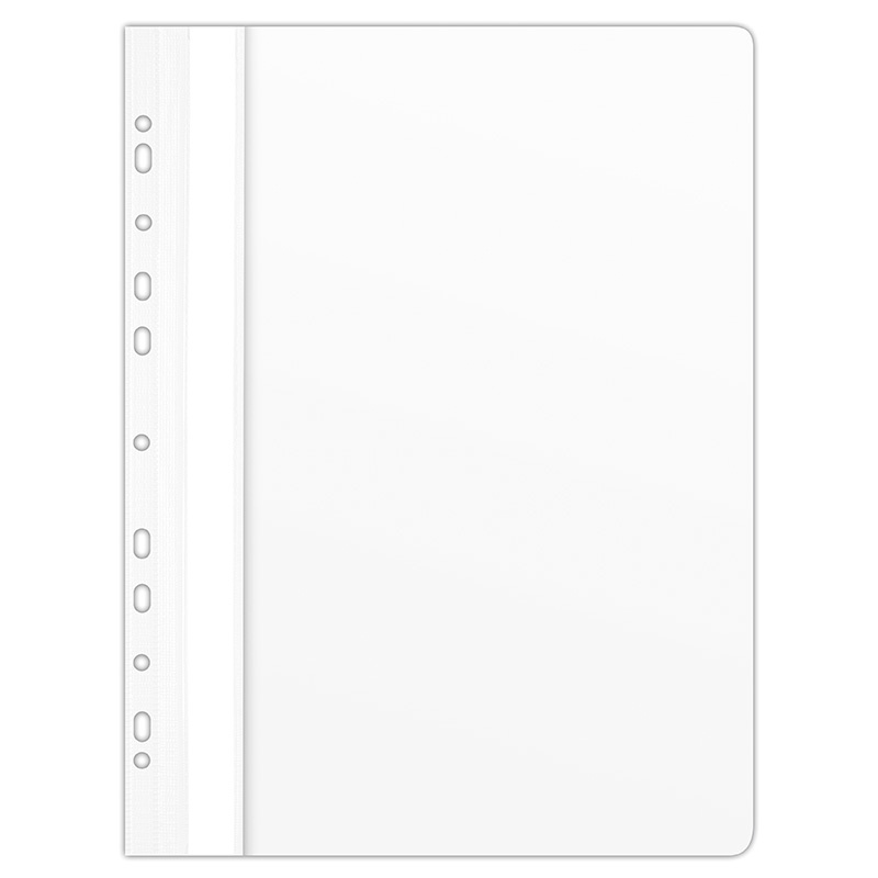 Report File PVC A4 hard 150/160 micron perforated white