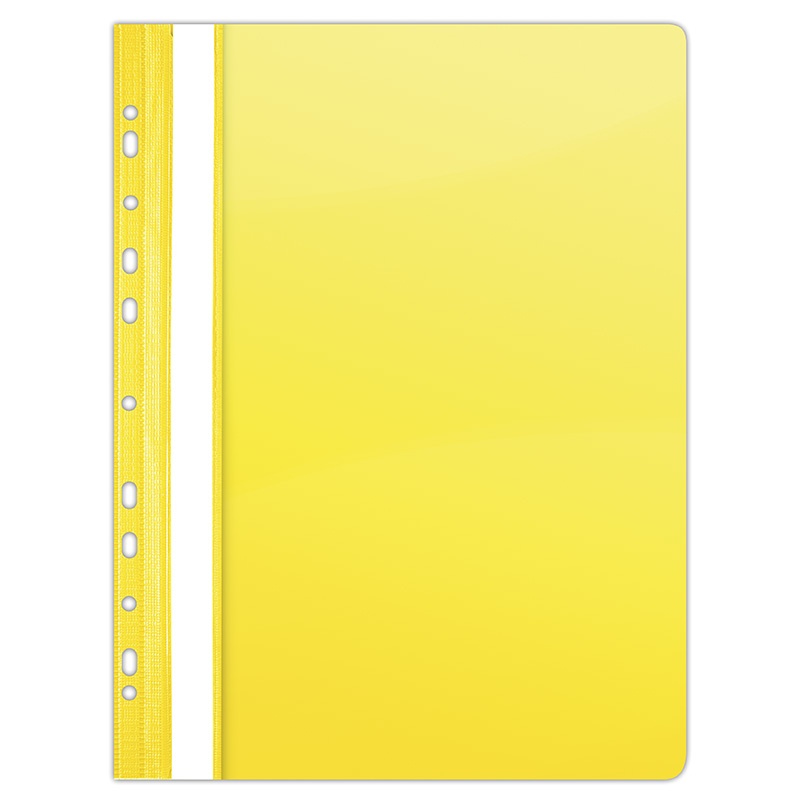 Report File DONAU, PVC, A4, hard, 150/160 micron, perforated, yellow