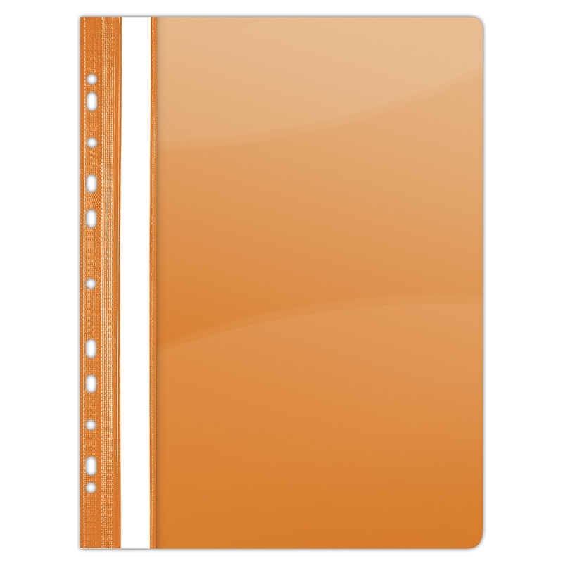 Report File DONAU, PVC, A4, hard, 150/160 micron, perforated, orange