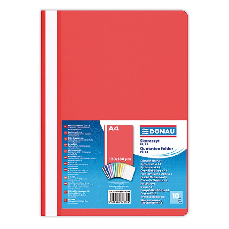 Report File PP A4 standard 120/180 micron red