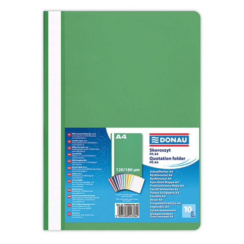 Report File PP A4 standard 120/180 micron green