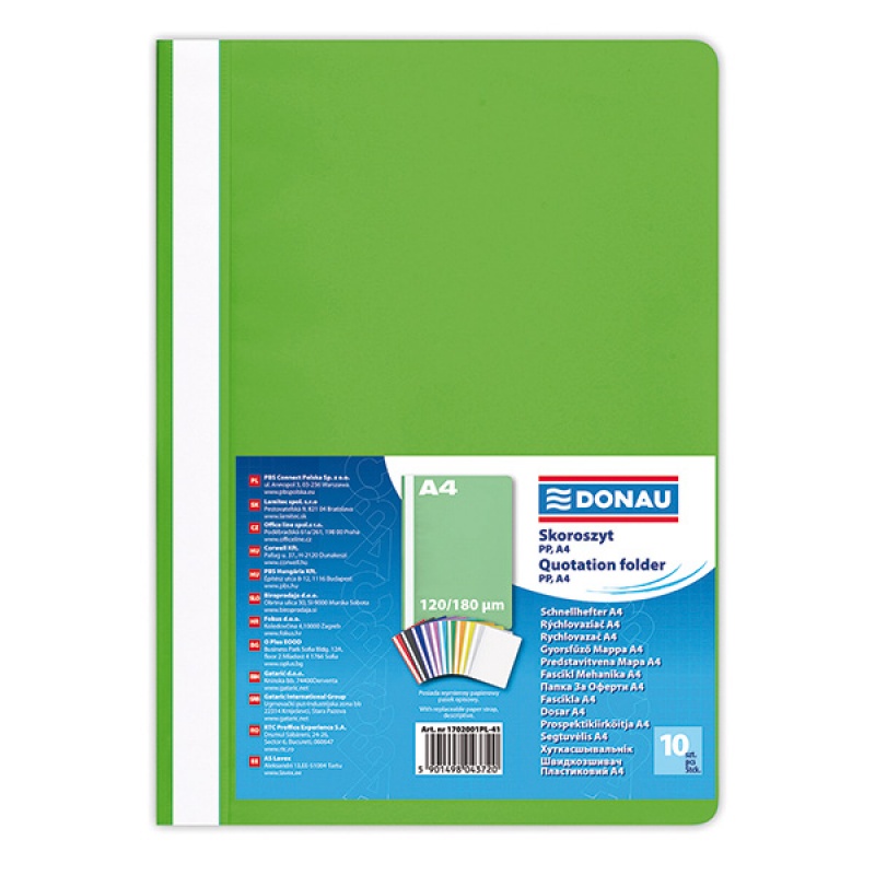 Report File PP A4 standard 120/180 micron light green