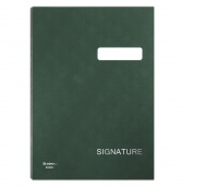 Signature Book DONAU, cardboard/PP, A4, 450gsm, 20 compartments, green