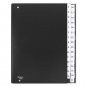 Correspondence Log Book DONAU, cardboard, A4, 1-31, black