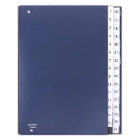 Correspondence Log Book DONAU, cardboard, A4, 1-31, navy blue