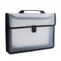 Two-compartment Briefcase PP A4 with handle clear