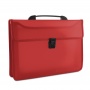 Two-compartment Briefcase PP A4 with handle transparent red