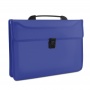 Two-compartment Briefcase DONAU, PP, A4, with handle, transparent blue