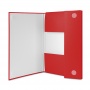 File velcro fastening PP A4/1. 5cm 3 flaps red