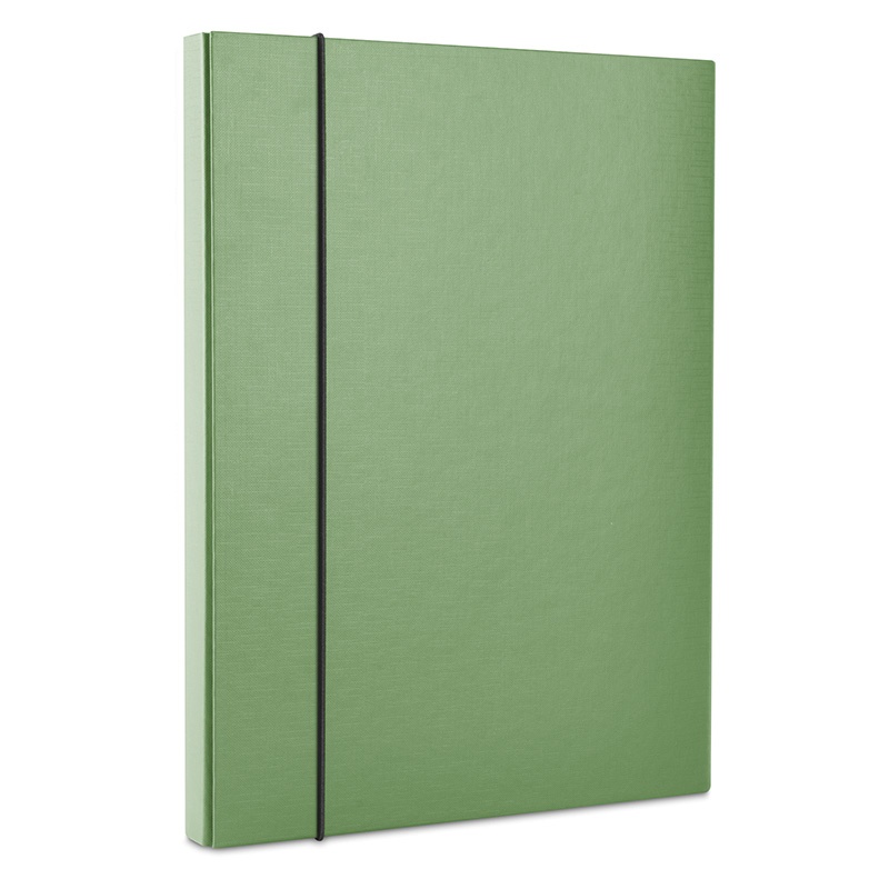 Elasticated File Box PP A4/30 green