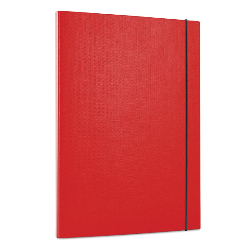 Elasticated File PP A4/15 3 flaps red
