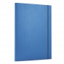 Elasticated File PP A4/15 3 flaps blue