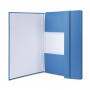 Elasticated File PP A4/15 3 flaps blue