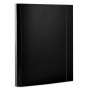 Elasticated File PP A4/30 3 flaps black