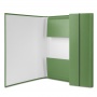 Elasticated File PP A4/30 3 flaps green