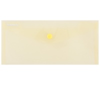Envelope Wallet DONAU press stud, PP, DL, 180 micron, yellow