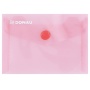 Envelope Wallet DONAU press stud, PP, A7, 180 micron, red