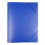 Folder with elastic band, PP, A4, blue