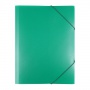 Folder with elastic band, PP, A4, green