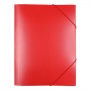 Folder with elastic band, PP, A4, red
