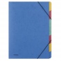 Elasticated File pressed board A4 7 dividers blue