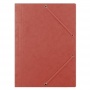 Elasticated File pressed board A4 390gsm 3 flaps red