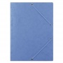 Elasticated File DONAU, pressed board, A4, 390gsm, 3 flaps, blue