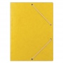 Elasticated File pressed board A4 390gsm 3 flaps yellow