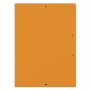 Elasticated File pressed board A4 390gsm 3 flaps orange