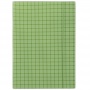 Elasticated File DONAU, cardboard, A4, 400gsm, 3 flaps, green, checked