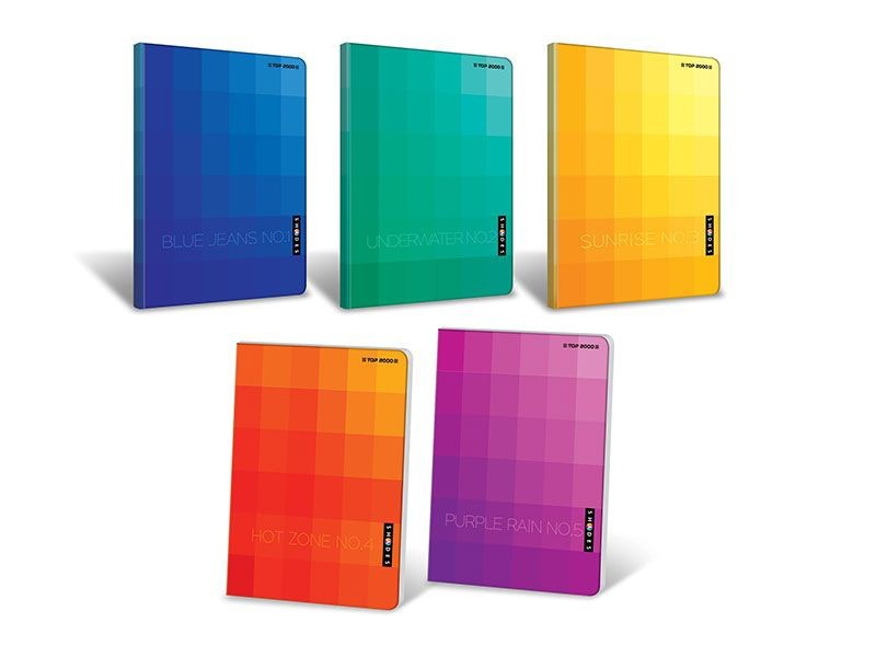 BRULION TOP 2000 SHADES SZY A5 96 KARTEK 70G KRATKA Z MARG., Zeszyty, Artykuły szkolne