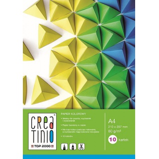 PAPIER KOLOROWY CREATINIO, A3 10K 80G, Papiery specjalne, Papier i etykiety