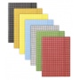 Teczka z gumką DONAU, karton, A4, 400gsm, 3-skrz., mix kolorów w kratę, Teczki płaskie, Archiwizacja dokumentów