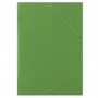 Elasticated File DONAU, cardboard, A4, 400gsm, 3 flaps, green