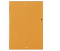 Teczka z gumką DONAU, karton, A4, 400gsm, 3-skrz., pomarańczowa, Teczki płaskie, Archiwizacja dokumentów