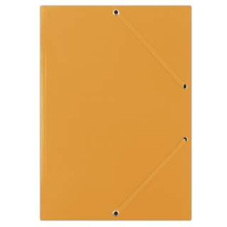 Teczka z gumką DONAU, karton, A4, 400gsm, 3-skrz., pomarańczowa, Teczki płaskie, Archiwizacja dokumentów