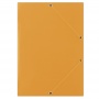 Elasticated File cardboard A4 400gsm 3 flaps orange